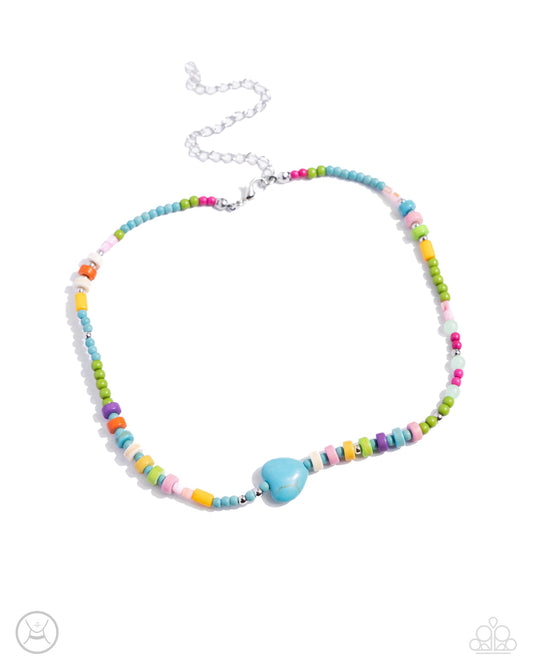 Y2K Energy (Blue Necklace) by Paparazzi Accessories
