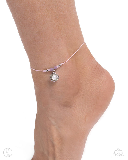 Oyster Overture (Pink Anklet) by Paparazzi Accessories