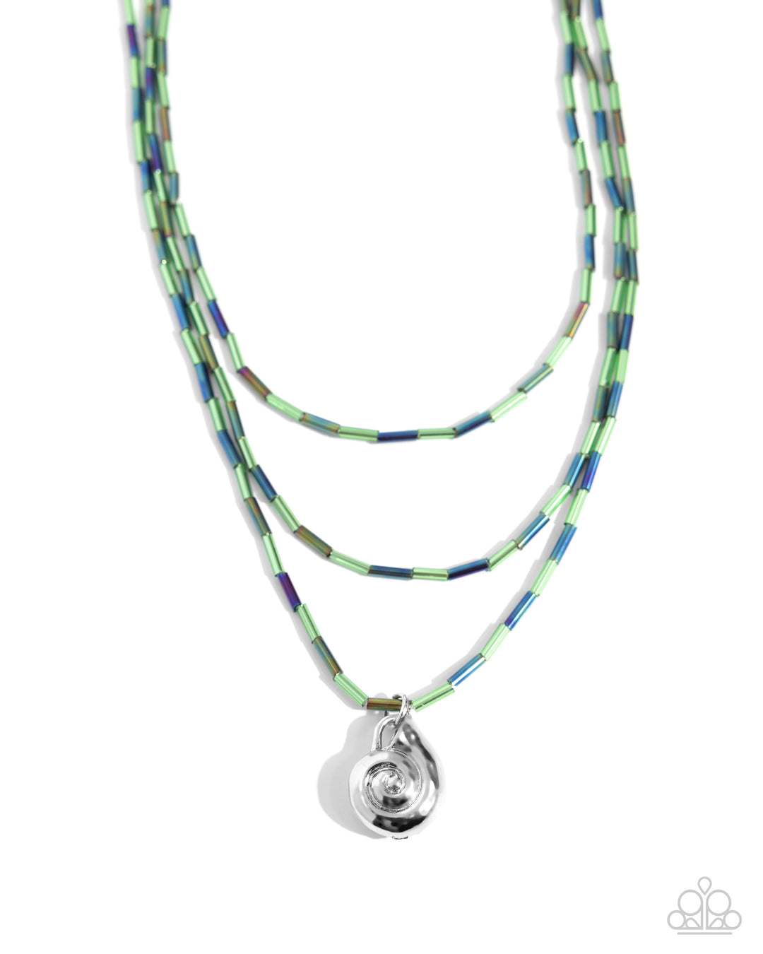 Spiral Safari (Green Necklace) by Paparazzi Accessories