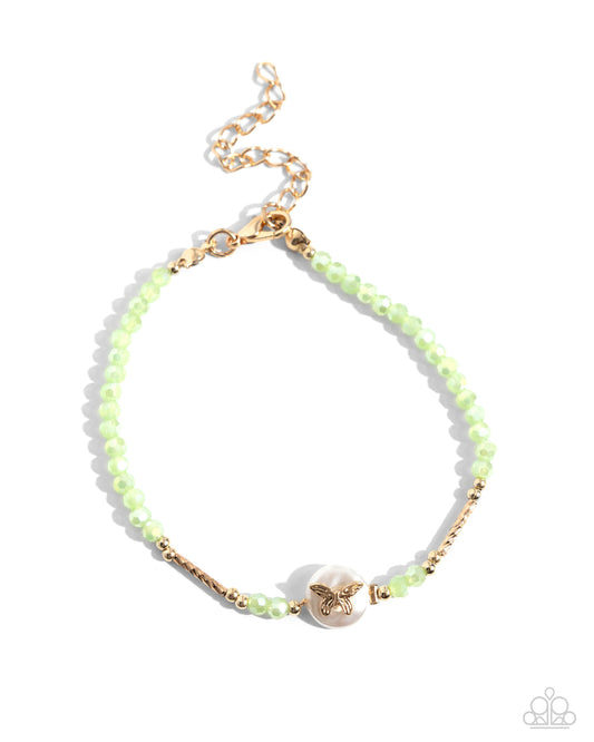 Aerial Actress (Green Bracelet) by Paparazzi Accessories