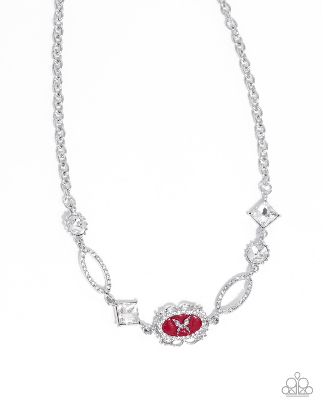 Aerial Approval (Red Necklace) by Paparazzi Accessories