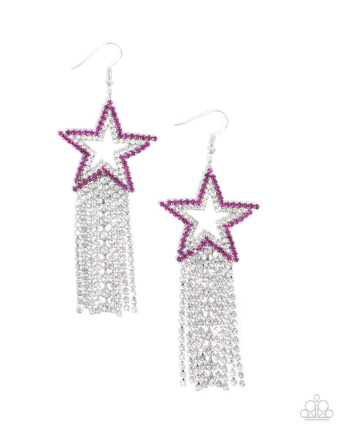 Sunset Superstar (Pink Earrings) by Paparazzi Accessories