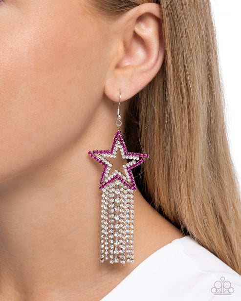 Sunset Superstar (Pink Earrings) by Paparazzi Accessories