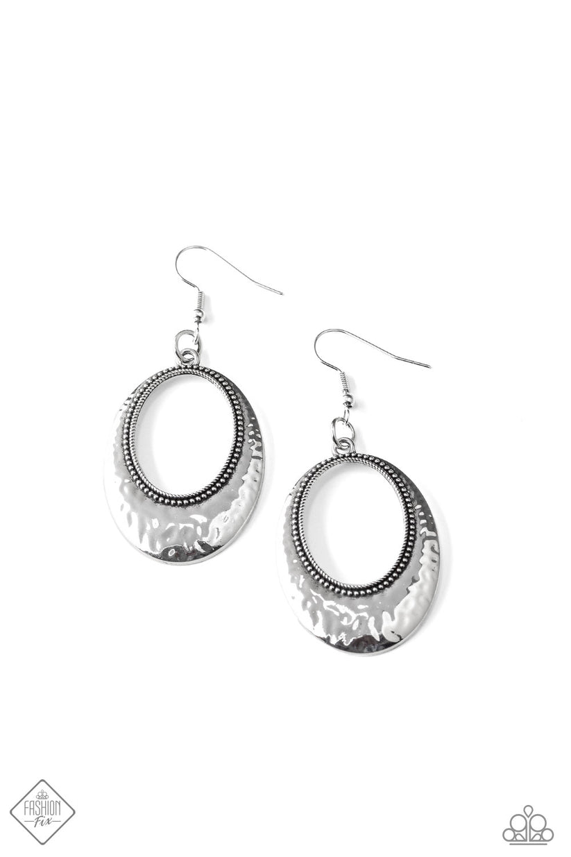 Tempest Texture (Silver Earrings) by Paparazzi Accessories