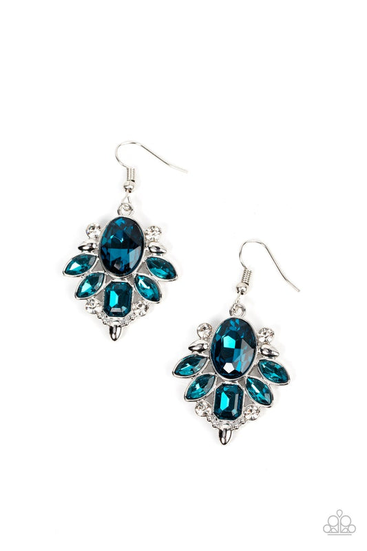 Glitzy Go-Getter (Blue Earrings) by Paparazzi Accessories