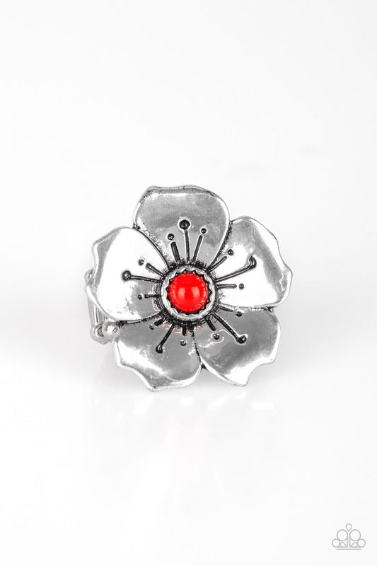Boho Blossom (Red Ring) by Paparazzi Accessories