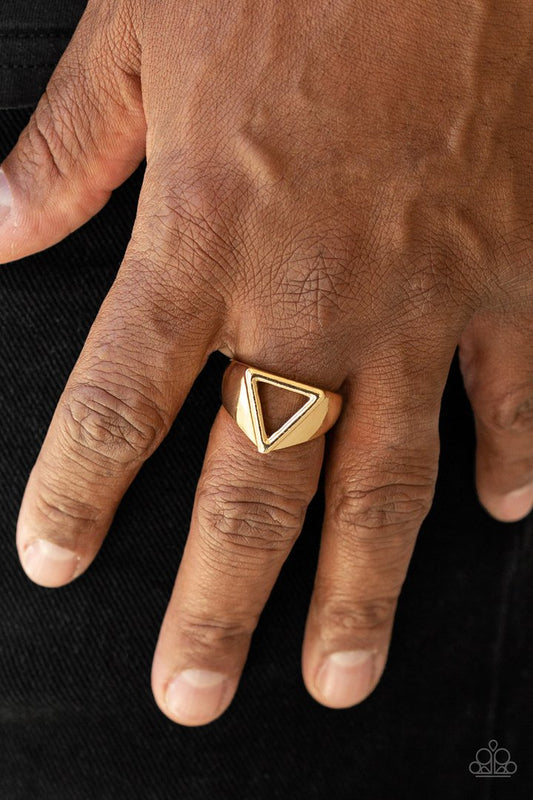 Trident (Gold Men's Ring) by Paparazzi Accessories