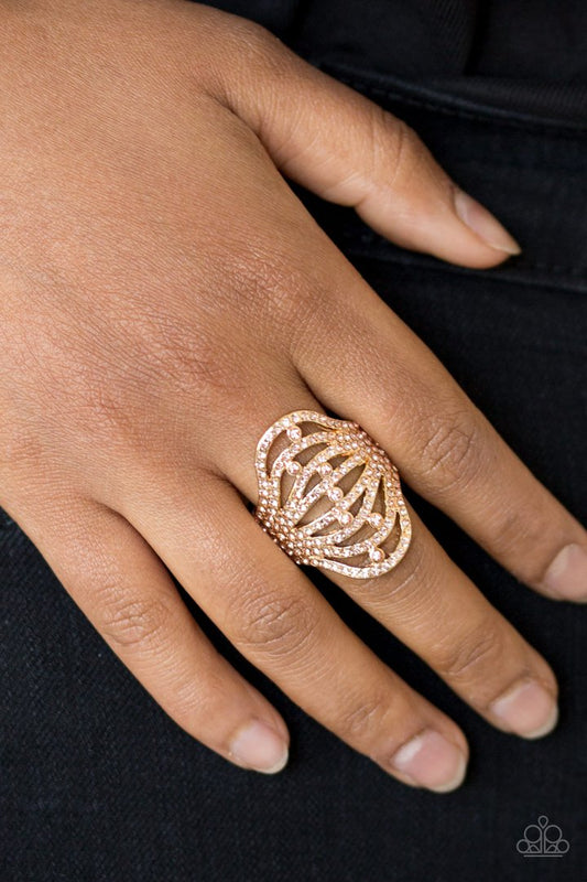 Stratospheric (Gold Ring) by Paparazzi Accessories