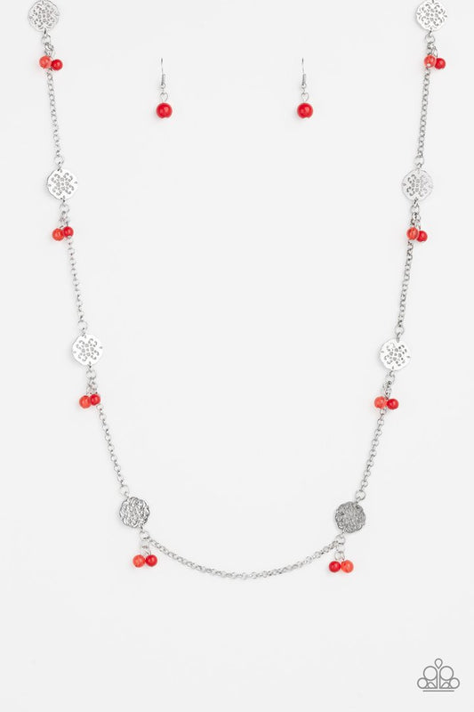 Color Boost (Red Necklace) by Paparazzi Accessories