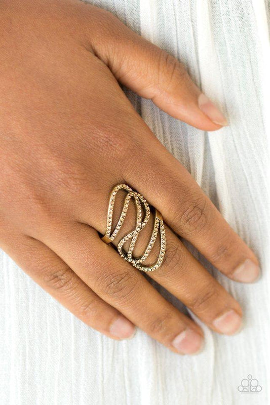 Chasing Starlight (Brass Ring) by Paparazzi Accessories
