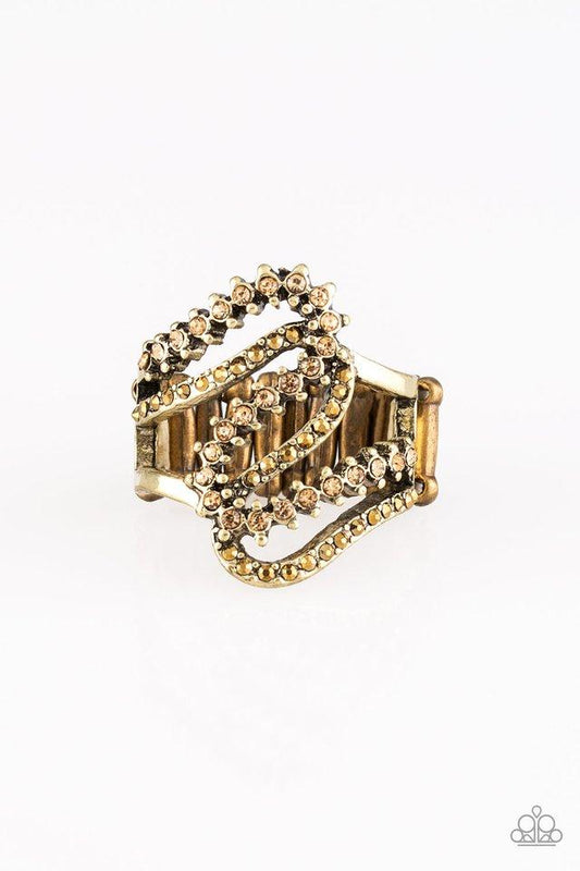Make Waves (Brass Ring) by Paparazzi Accessories