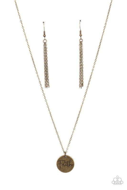 Choose Faith (Brass Necklace) by Paparazzi Accessories
