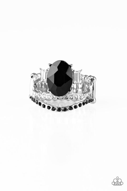 Spectacular Sparkle (Black Ring) by Paparazzi Accessories