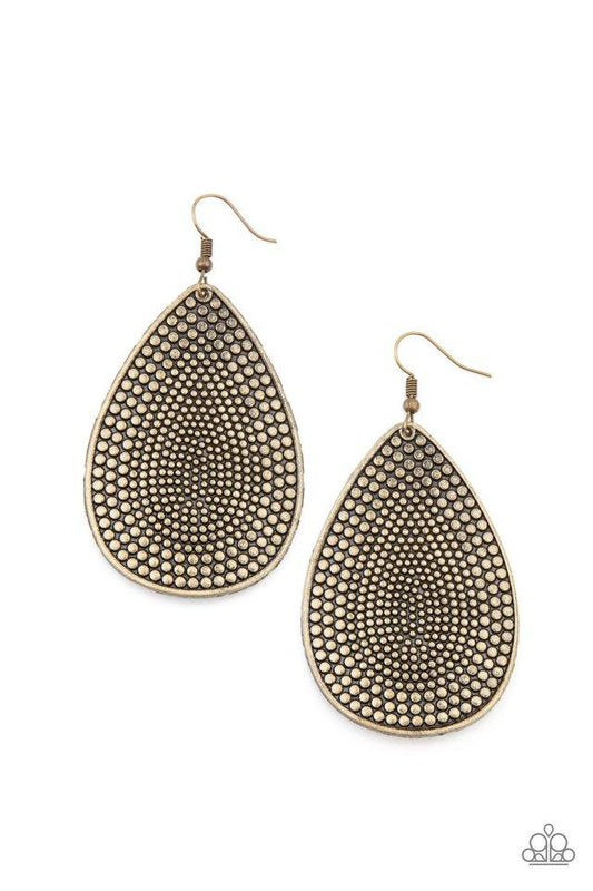 Artisan Adornment (Brass Earrings) by Paparazzi Accessories