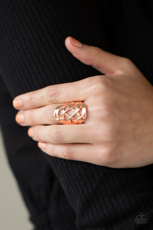 Open Fire (Copper Ring) by Paparazzi Accessories