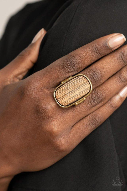 Reclaimed Refinement (Gold Ring) by Paparazzi Accessories