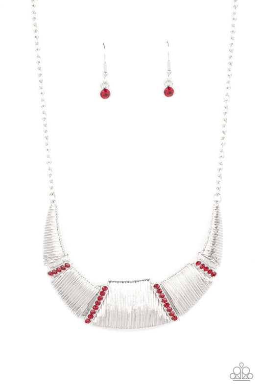 Going Through Phases (Red Necklace) by Paparazzi Accessories
