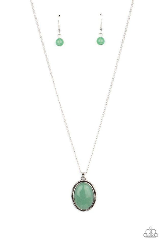 Tranquil Talisman (Green Necklace) by Paparazzi Accessories