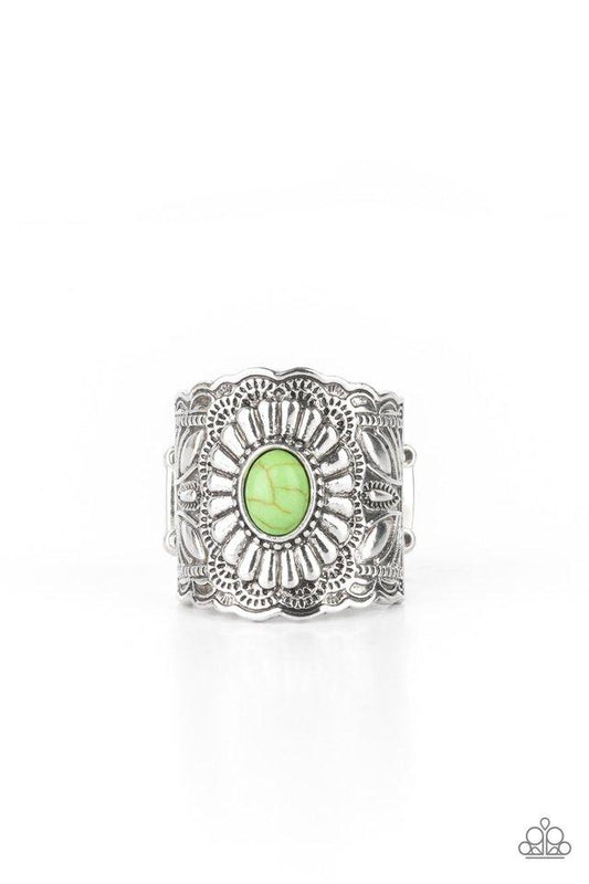 Exquisitely Ornamental (Green Ring) by Paparazzi Accessories