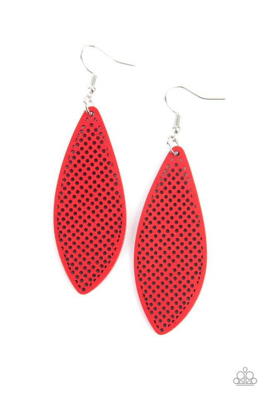 Surf Scene (Red Earrings) by Paparazzi Accessories