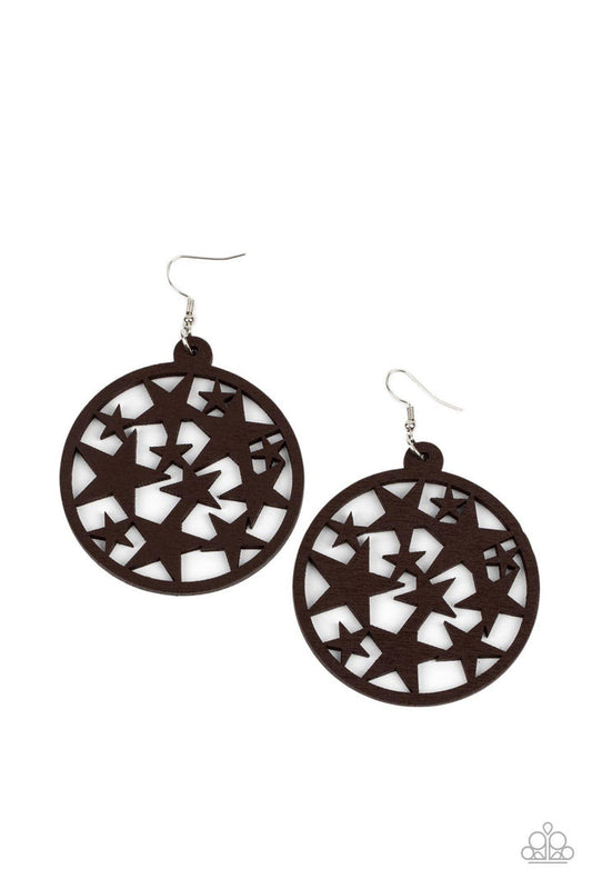 Cosmic Paradise (Brown Earrings) by Paparazzi Accessories