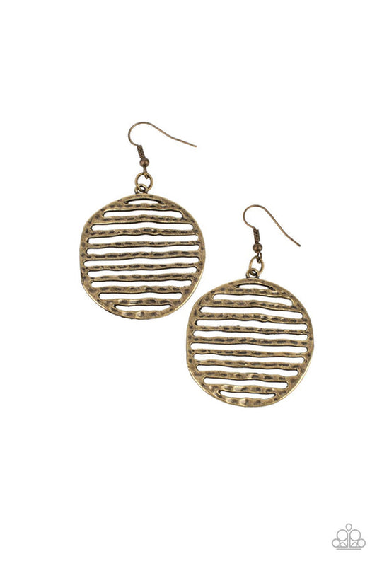 Sunrise Stunner (Brass Earrings) by Paparazzi Accessories