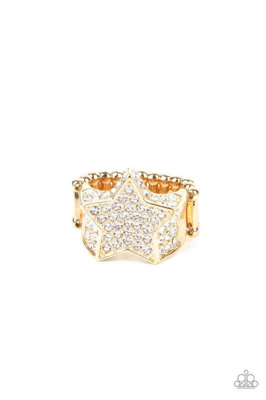 Here Come The Fireworks (Gold Ring) by Paparazzi Accessories
