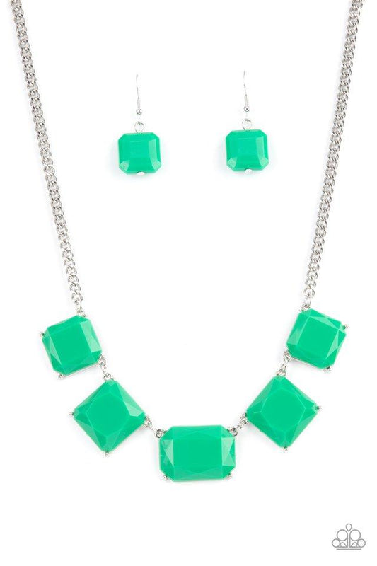 Instant Mood Booster (Green Necklace) by Paparazzi Accessories