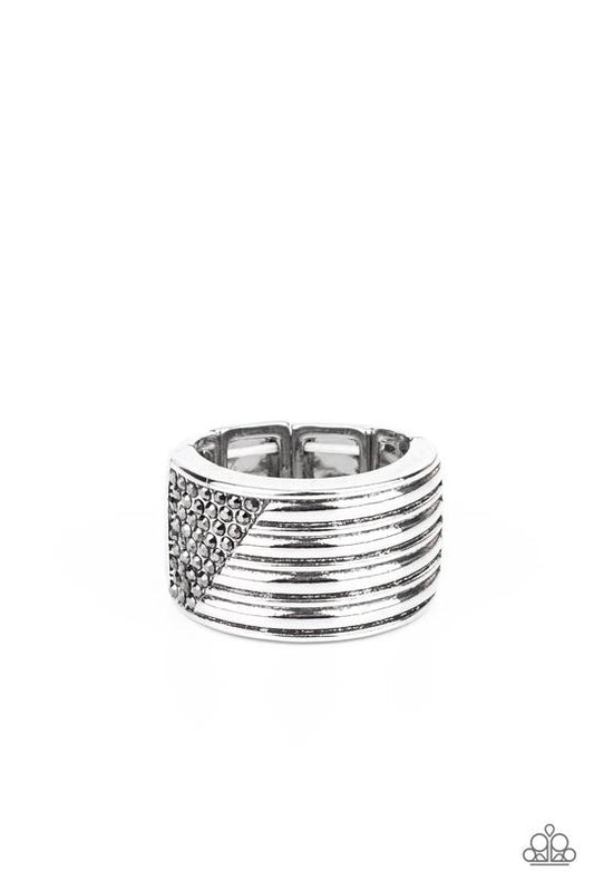 Legendary Lineup (Silver Men's Ring) by Paparazzi Accessories