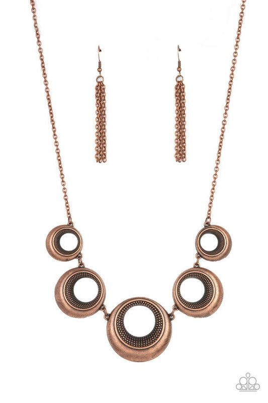 Solar Cycle (Copper Necklace) by Paparazzi Accessories