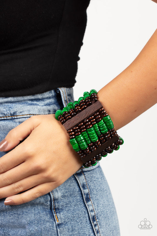 Vacay Vogue (Green Bracelet) by Paparazzi Accessories