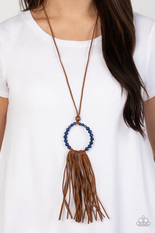 Namaste Mama (Blue Necklace) by Paparazzi Accessories