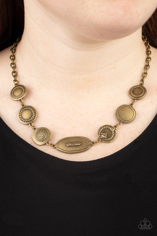 Uniquely Unconventional (Brass Necklace) by Paparazzi Accessories