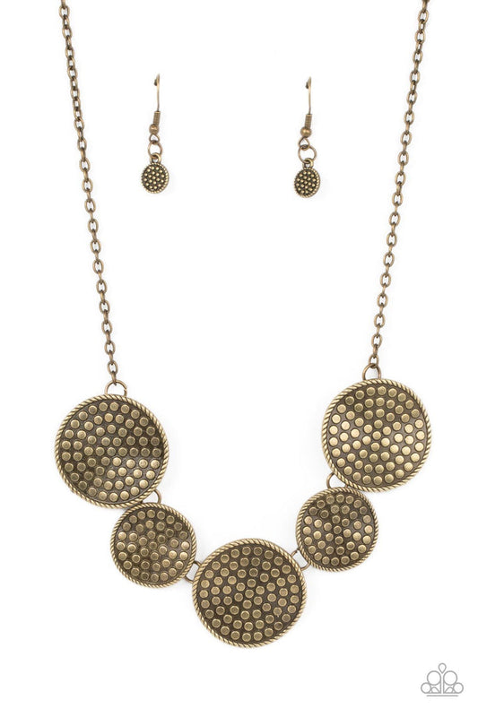 Self Disc-overy (Brass Necklace) by Paparazzi Accessories