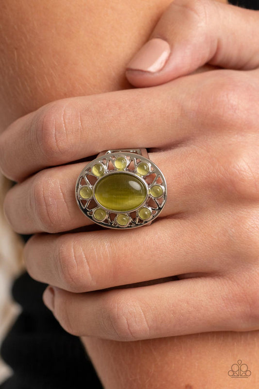 Sunny Solstice (Green Ring) by Paparazzi Accessories
