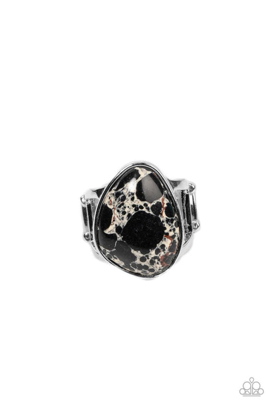 Earth Hearth (Black Ring) by Paparazzi Accessories