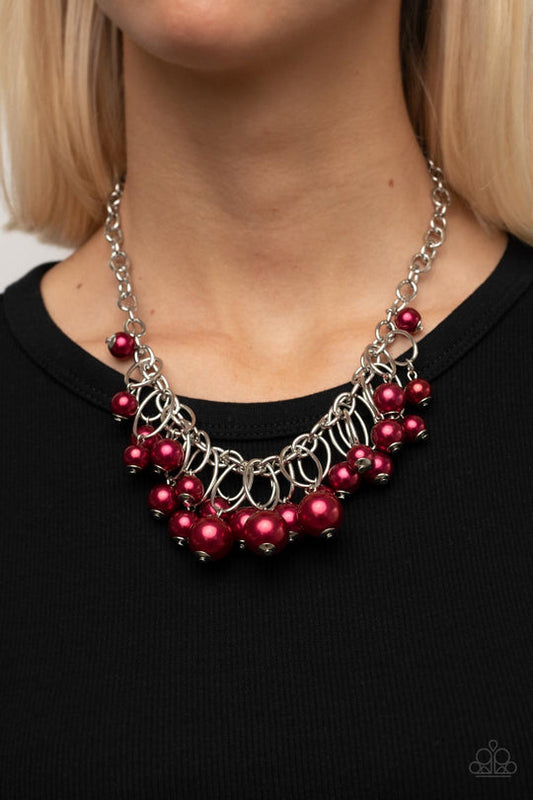 Powerhouse Pose (Red Necklace) by Paparazzi Accessories