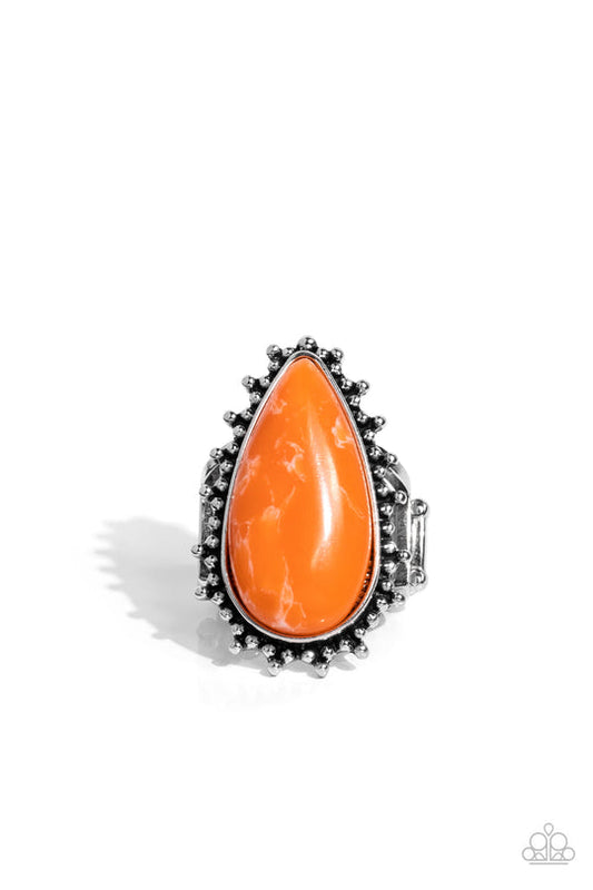 Down-To-Earth Essence (Orange Ring) by Paparazzi Accessories