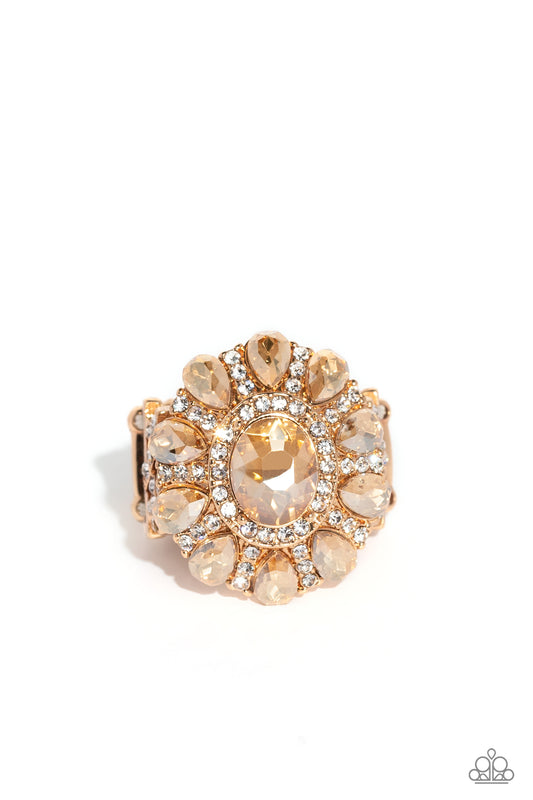 Glimmer And Spice (Gold Ring) by Paparazzi Accessories