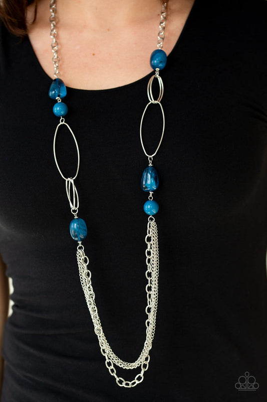 Pleasant Promenade (Blue Necklace) by Paparazzi Accessories