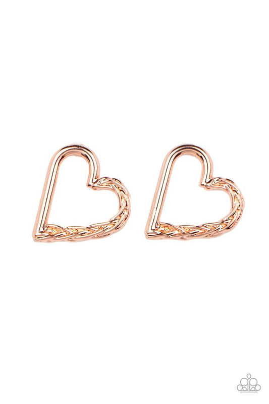 Cupid, Who? (Copper Earrings) by Paparazzi Accessories