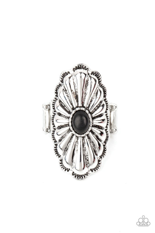 Cottage Couture (Black Ring) by Paparazzi Accessories