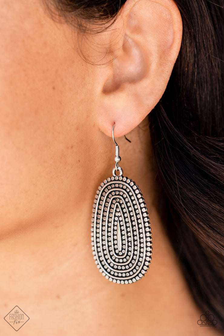 Desert Climate (Silver Earrings) by Paparazzi Accessories