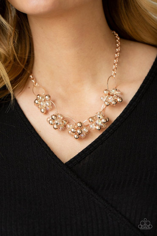 Effervescent Ensemble (Rose Gold Necklace) by Paparazzi Accessories