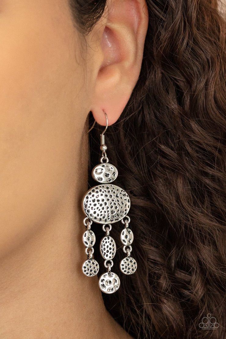 Get Your Artifacts Straight (Silver Earrings) by Paparazzi Accessories