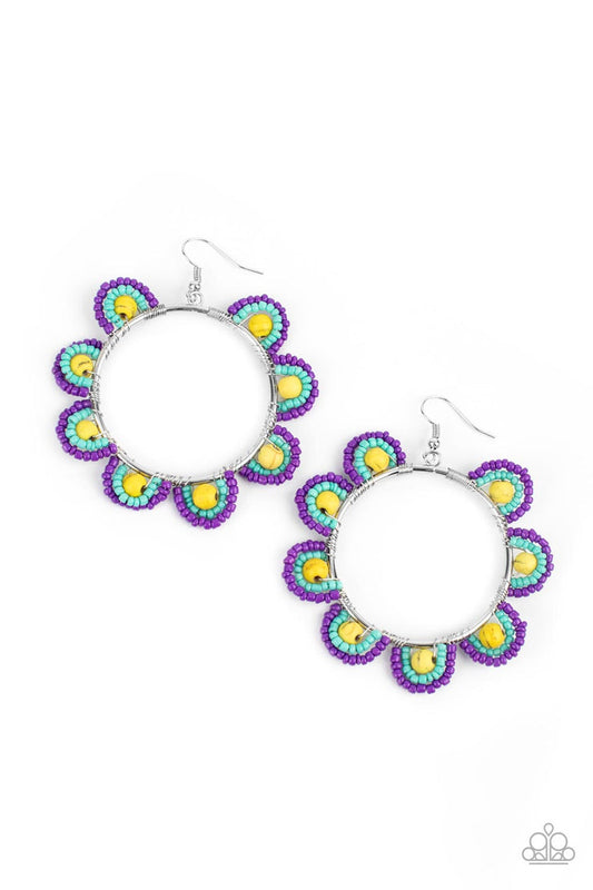 Groovy Gardens (Yellow Earrings) by Paparazzi Accessories