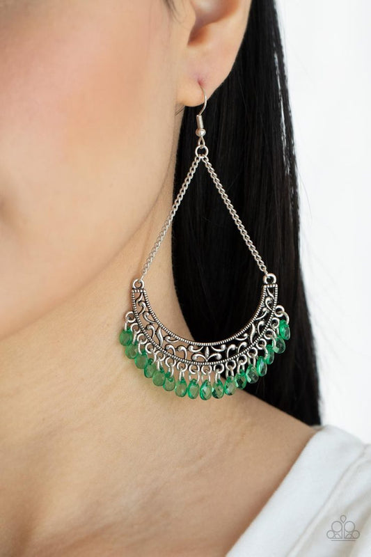 Orchard Odyssey (Green Earrings) by Paparazzi Accessories