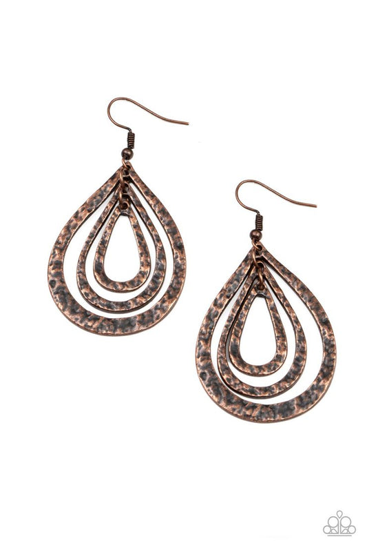 Plains Pathfinder (Copper Earrings) by Paparazzi Accessories