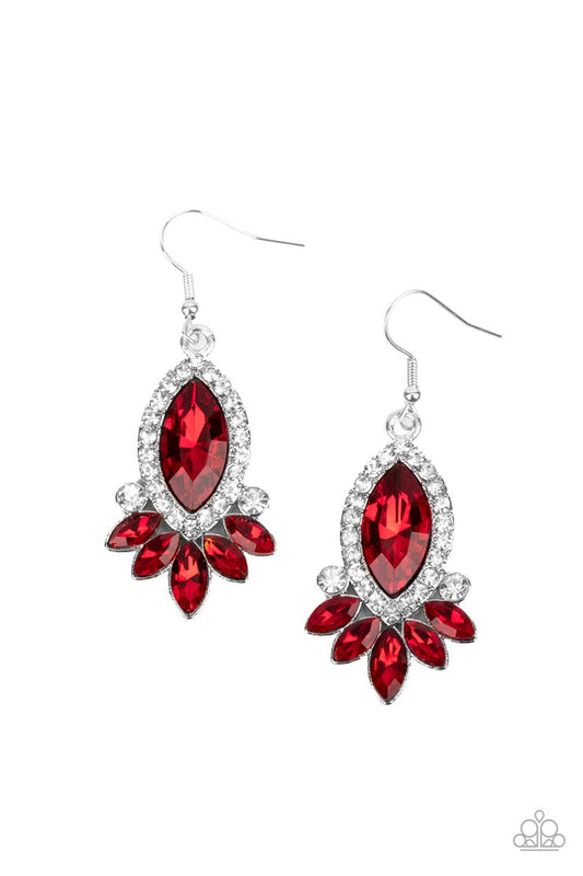 Prismatic Parade (Red Earrings) by Paparazzi Accessories