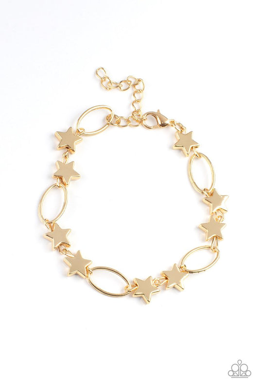 Stars And Sparks (Gold Bracelet) by Paparazzi Accessories